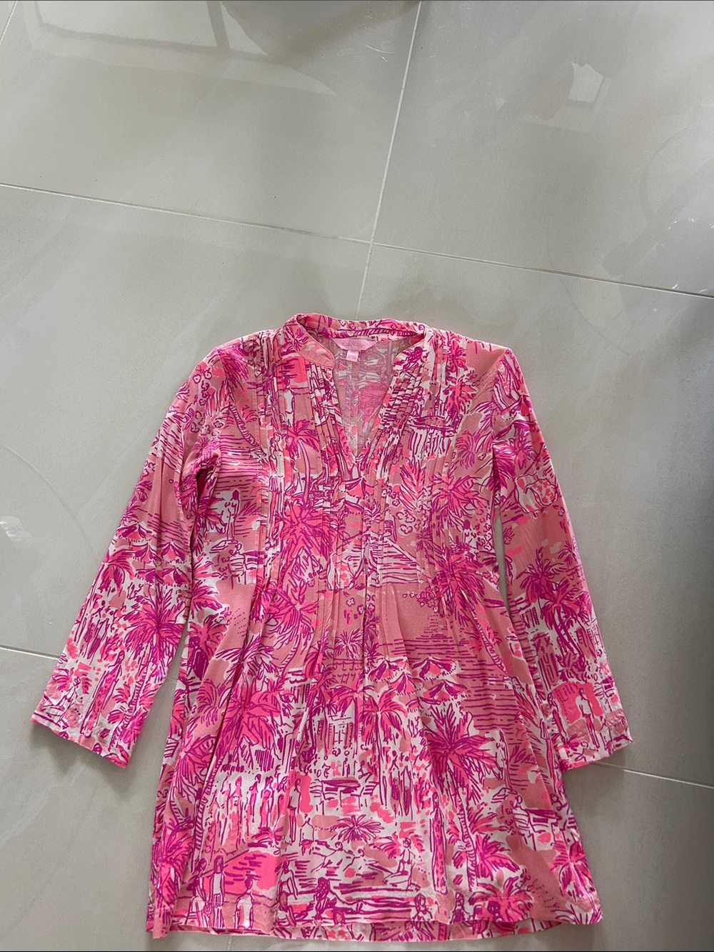 Lilly Pulitzer Pink Multi-Print Cotton Tunic